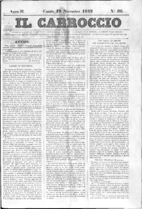 Il Carroccio - Edizione 88 del 19/11/1849